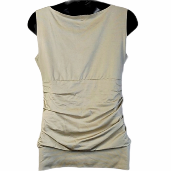 LIKE NEW A'nue Ligne High Neck Sleeveless Rouched Top - Picture 5 of 12